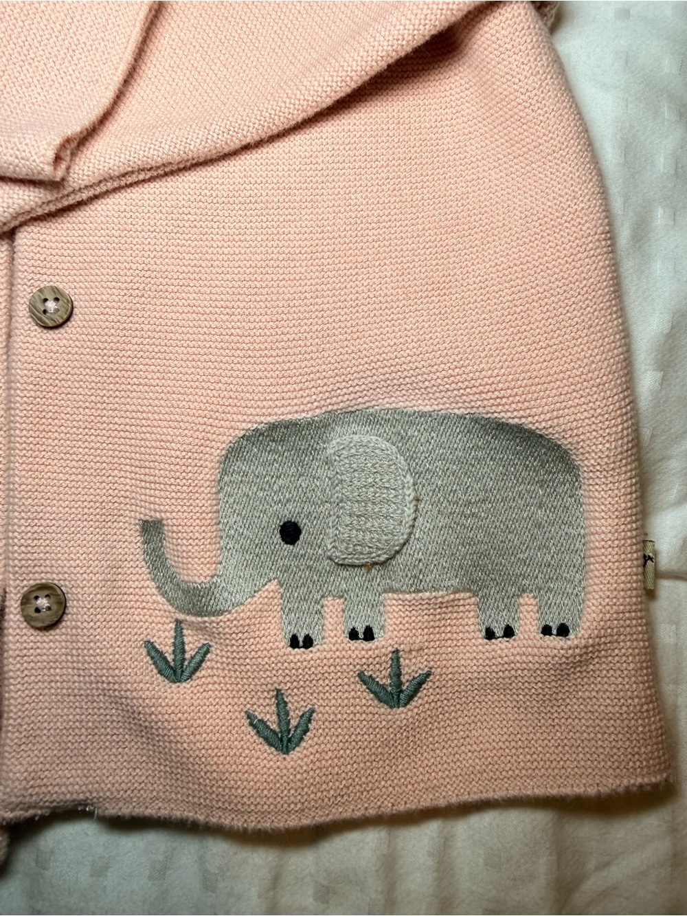 Viverano Organics Pink Knit Animal Button Cardigan - Picture 4 of 6
